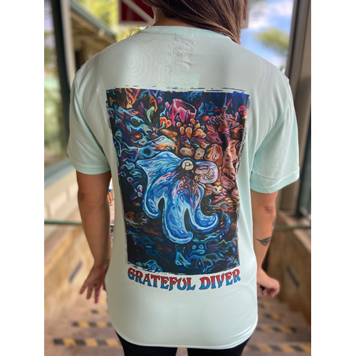 Short Sleeve UV Shirt-AC Octopus - Seagrass